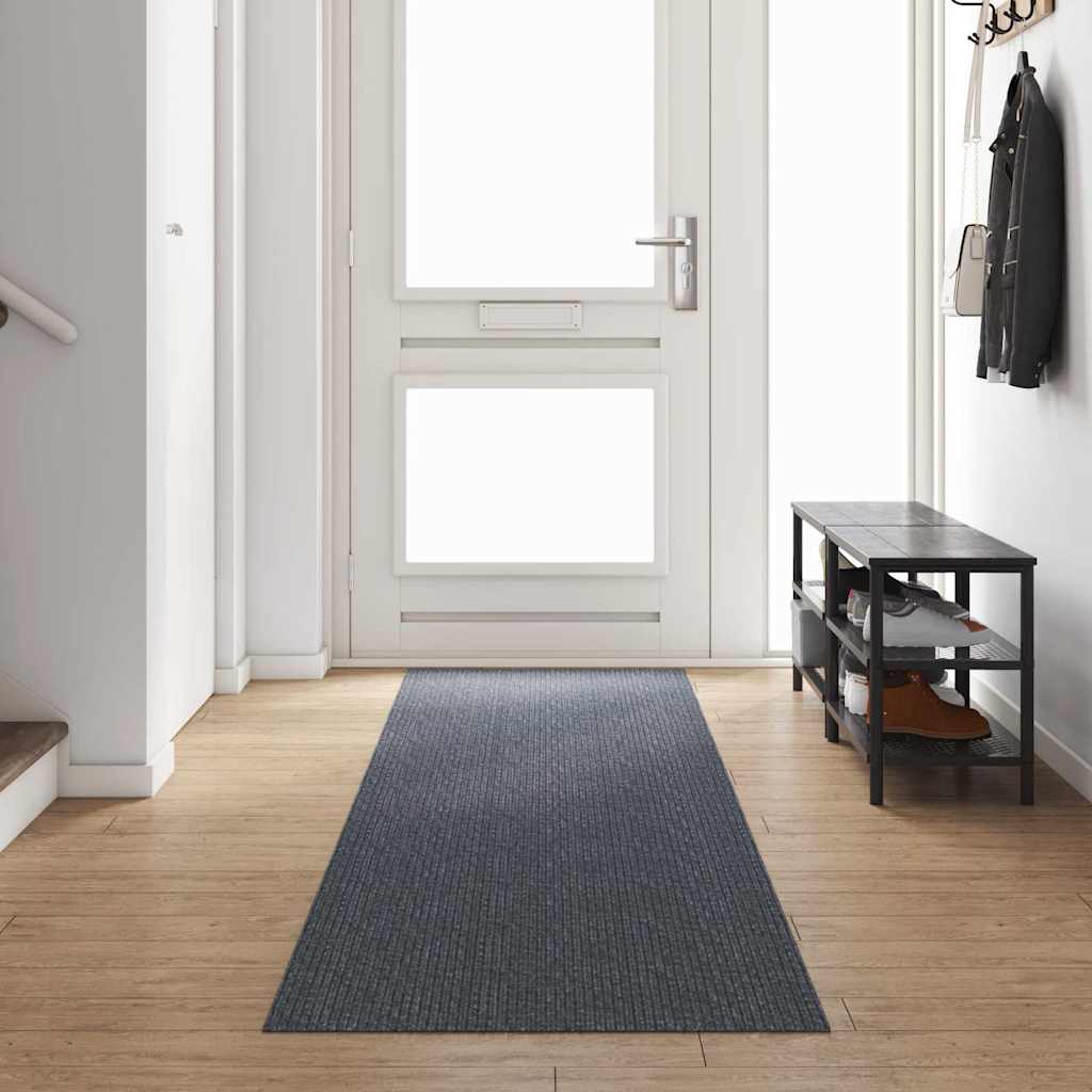 vidaXL Carpet Runner Grey 80 x 400 cm Fabric 1