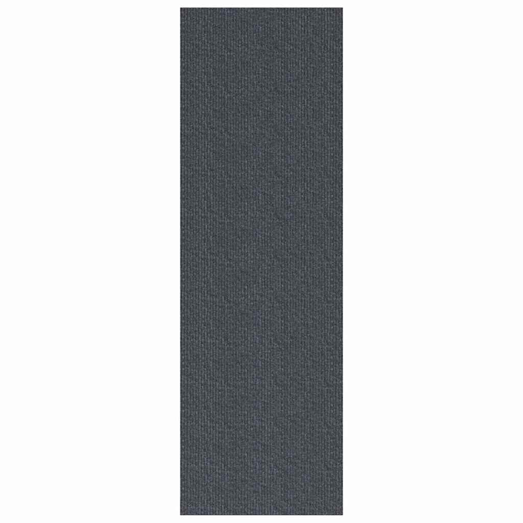 vidaXL Carpet Runner Grey 80 x 400 cm Fabric 2