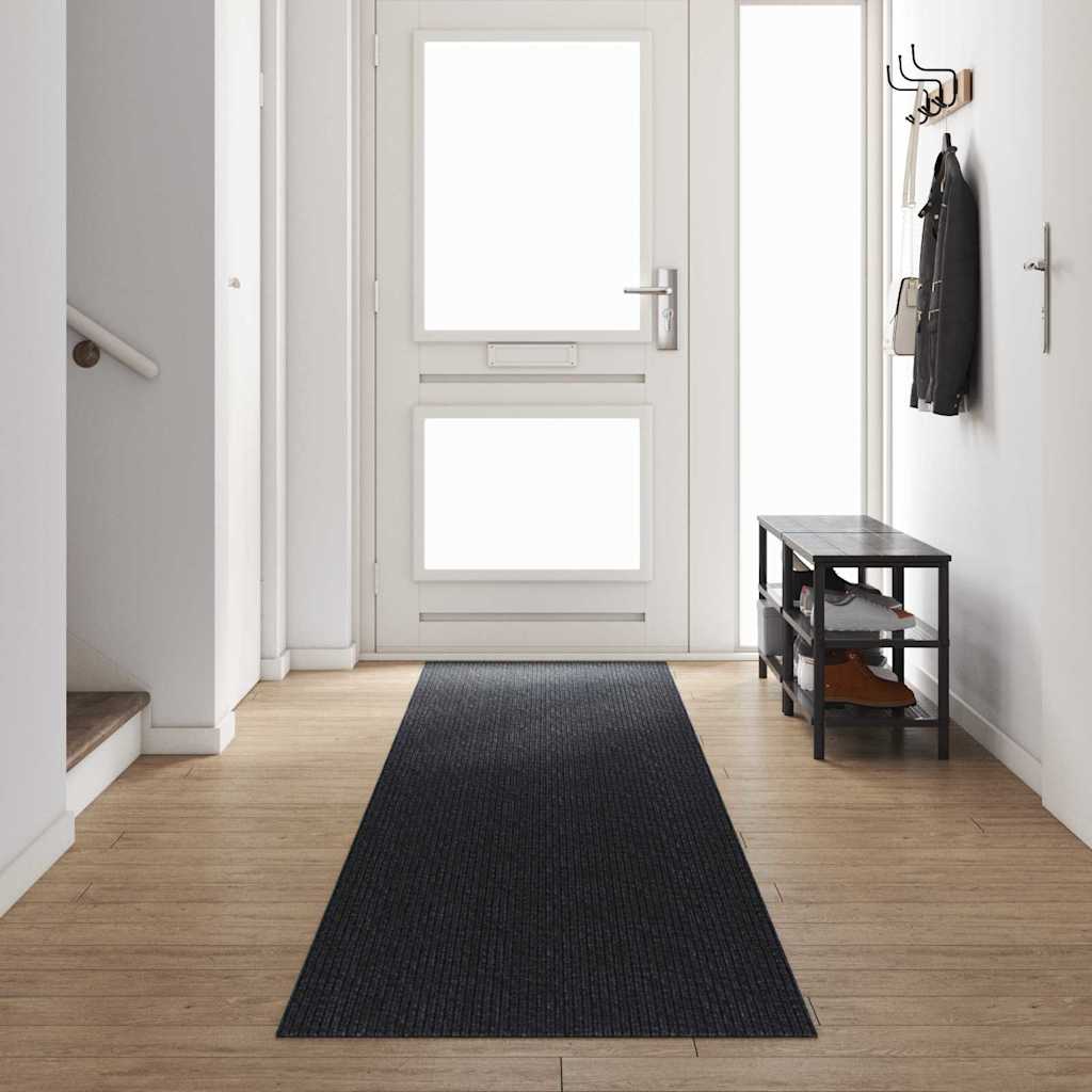 vidaXL Carpet Runner Anthracite 80 x 500 cm Fabric 1