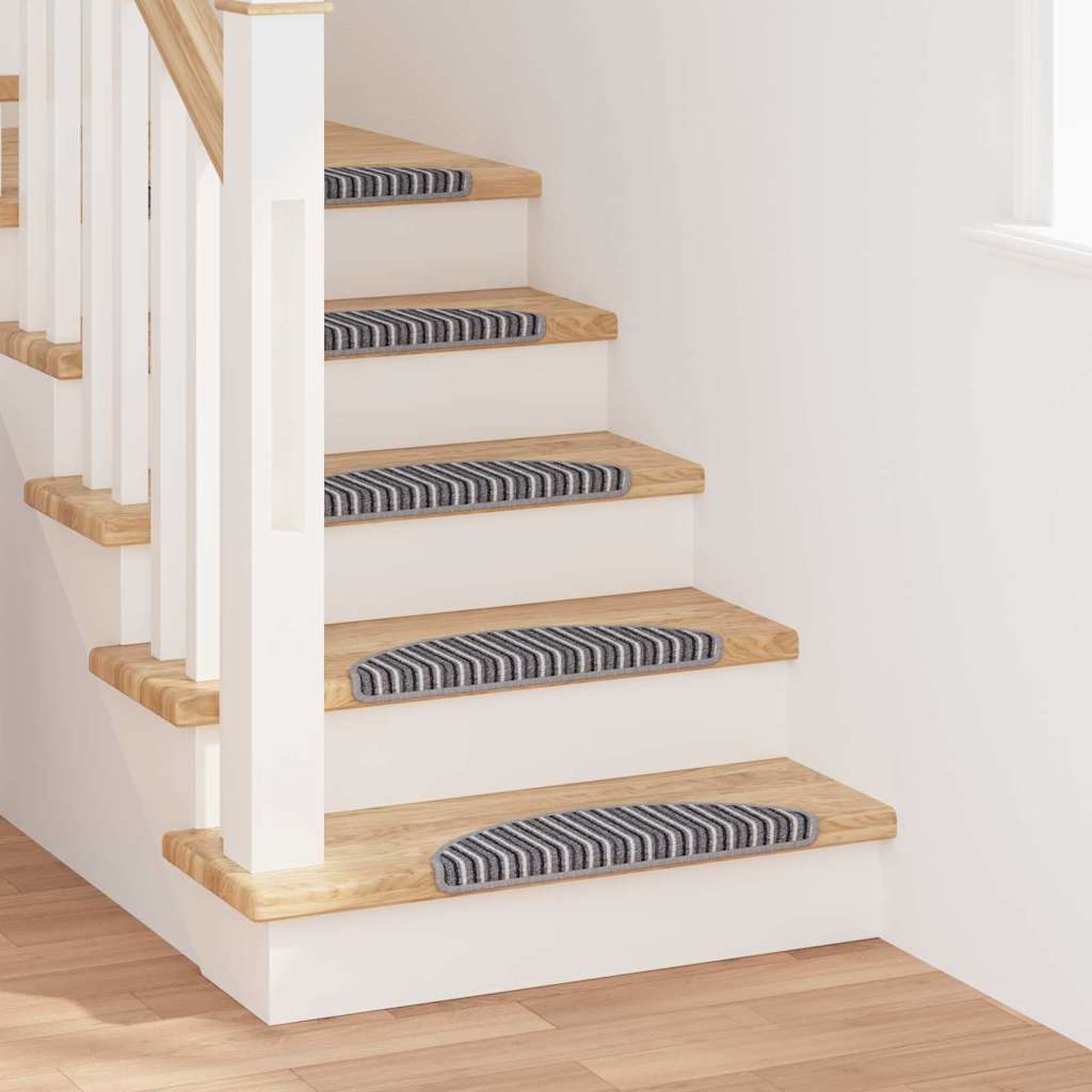 vidaXL Self-adhesive Stair Mats 15 pcs 56 x 17 x 3 cm Non-Slip Grey 1