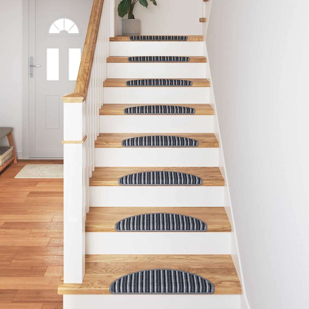 vidaXL Self-adhesive Stair Mats 15 pcs 56 x 17 x 3 cm Non-Slip Grey 4