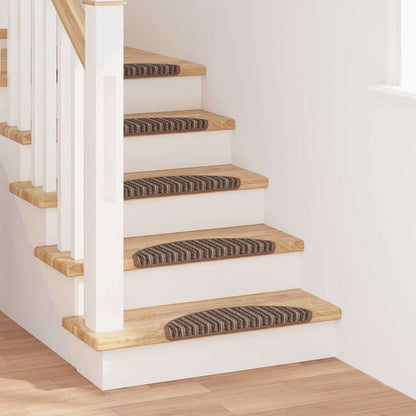 vidaXL Self-adhesive Stair Mats 15 pcs 56 x 17 x 3 cm Non-Slip Brown 1