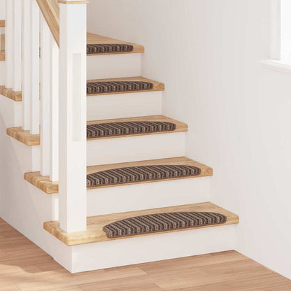 vidaXL Self-adhesive Stair Mats 15 pcs 65 x 21 x 4 cm Non-Slip Brown 1