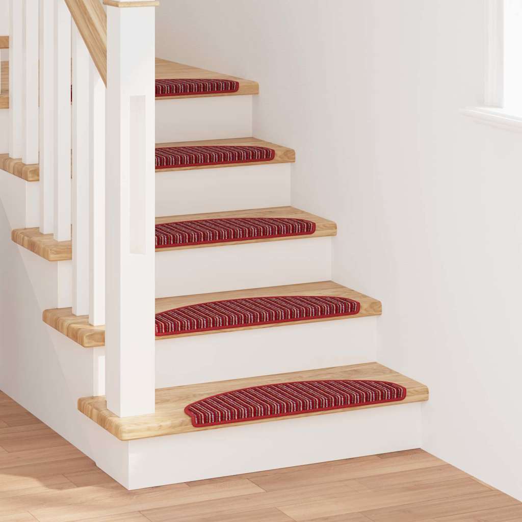 vidaXL Self-adhesive Stair Mats 15 pcs 65 x 21 x 4 cm Non-Slip Red 1