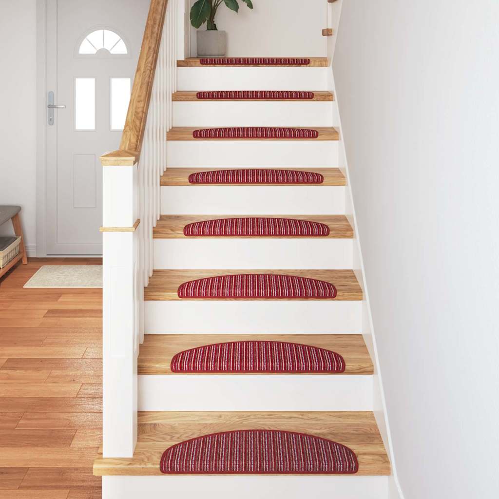vidaXL Self-adhesive Stair Mats 15 pcs 65 x 21 x 4 cm Non-Slip Red 4