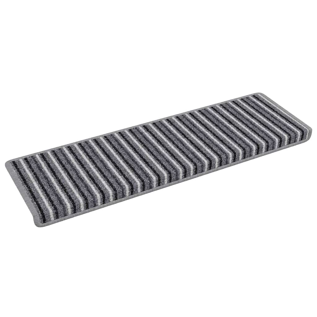vidaXL Self-adhesive Stair Mats 15 pcs 65 x 21 x 4 cm Non-Slip Grey 2