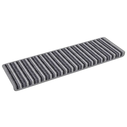 vidaXL Self-adhesive Stair Mats 15 pcs 65 x 21 x 4 cm Non-Slip Grey 2