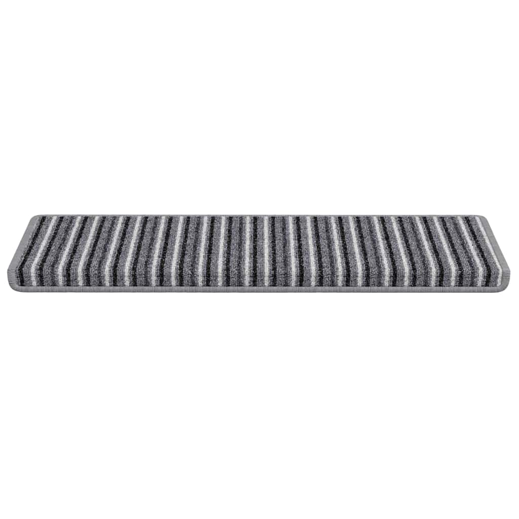 vidaXL Self-adhesive Stair Mats 15 pcs 65 x 21 x 4 cm Non-Slip Grey 5