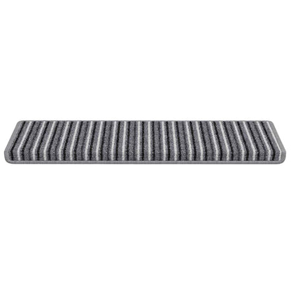 vidaXL Self-adhesive Stair Mats 15 pcs 65 x 21 x 4 cm Non-Slip Grey 5