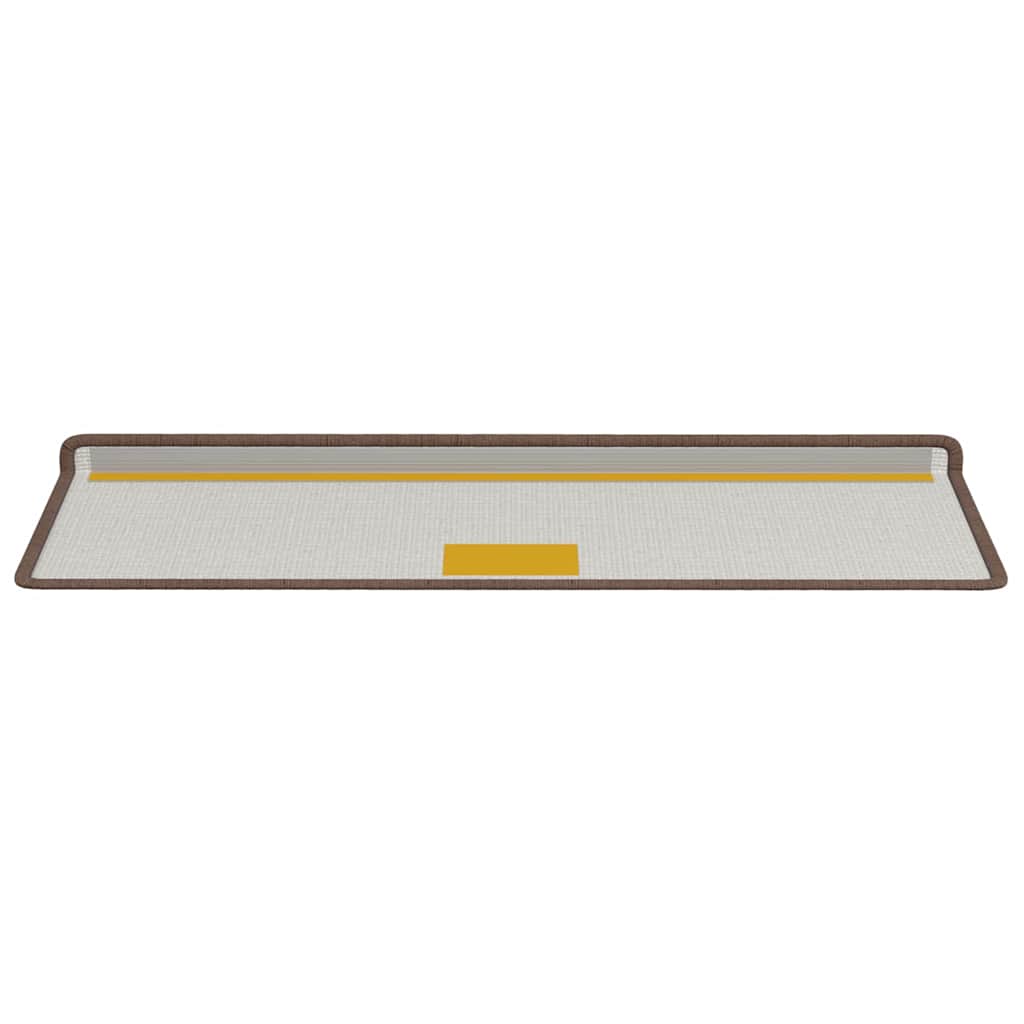 vidaXL Self-adhesive Stair Mats 15 pcs 65 x 21 x 4 cm Non-Slip Brown 6