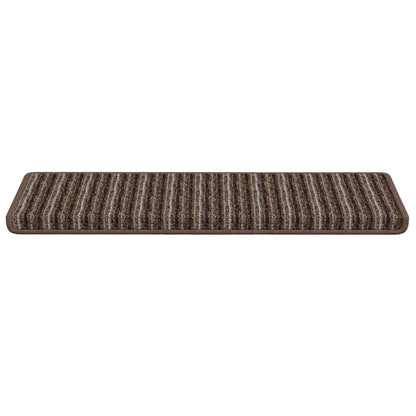 vidaXL Self-adhesive Stair Mats 15 pcs 65 x 21 x 4 cm Non-Slip Brown 5