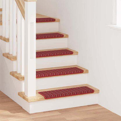 vidaXL Self-adhesive Stair Mats 15 pcs 65 x 21 x 4 cm Non-Slip Red 1