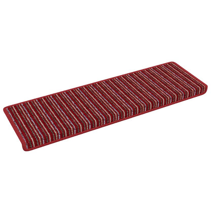 vidaXL Self-adhesive Stair Mats 15 pcs 65 x 21 x 4 cm Non-Slip Red 2