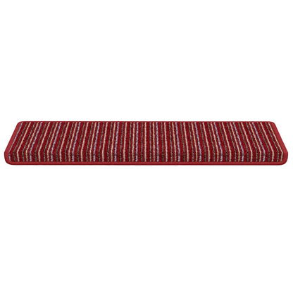 vidaXL Self-adhesive Stair Mats 15 pcs 65 x 21 x 4 cm Non-Slip Red 5