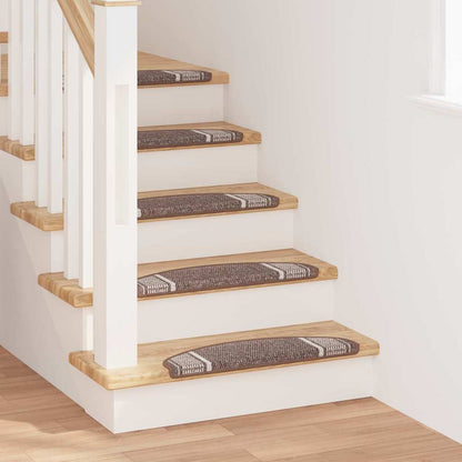 vidaXL Self-adhesive Stair Mats 15 pcs 65 x 21 x 4 cm Non-Slip Brown 1