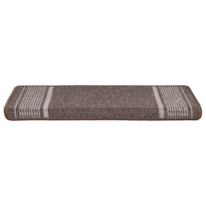 vidaXL Self-adhesive Stair Mats 15 pcs 65 x 21 x 4 cm Non-Slip Brown 5