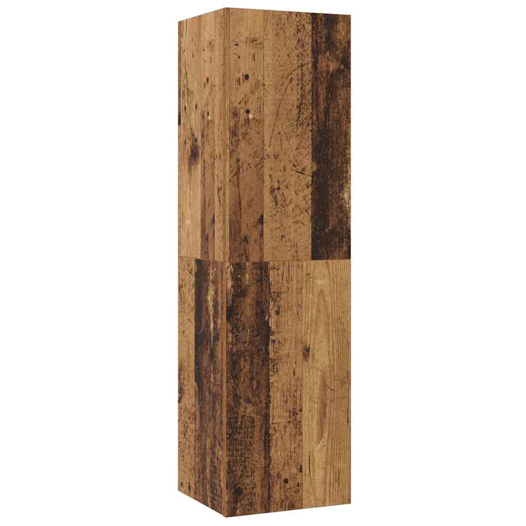 4 Piece TV Cabinet Set Engineered Wood Height 110 cm Old wood