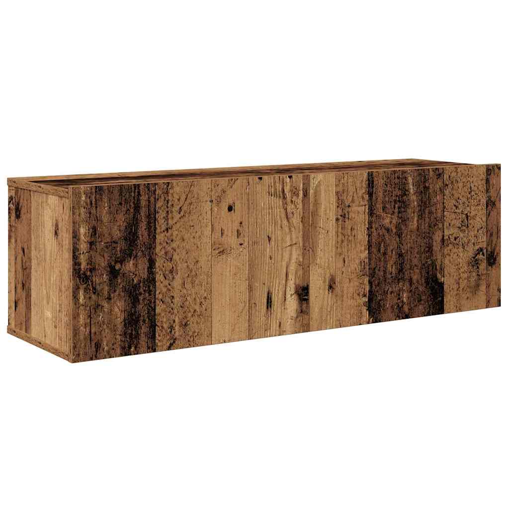 4 Piece TV Cabinet Set Engineered Wood Height 110 cm Old wood
