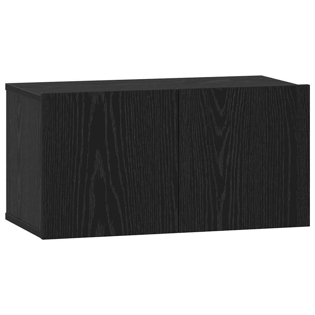 TV Cabinet Engineered Wood Black oak