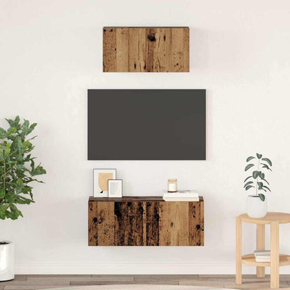 vidaXL TV Cabinet Set 2 pcs Old Wood Engineered Wood 1