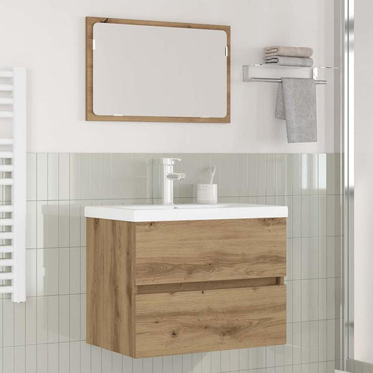 Bathroom Furniture Set Engineered Wood 60 x 38.5 x 45 cm Artisan oak