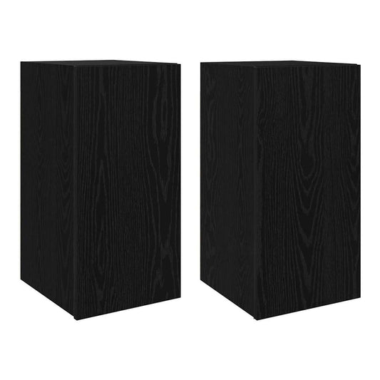 TV Cabinet Engineered Wood Black oak