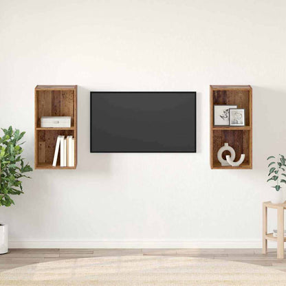vidaXL TV Cabinet Set 2 pcs Old Wood Engineered Wood 1
