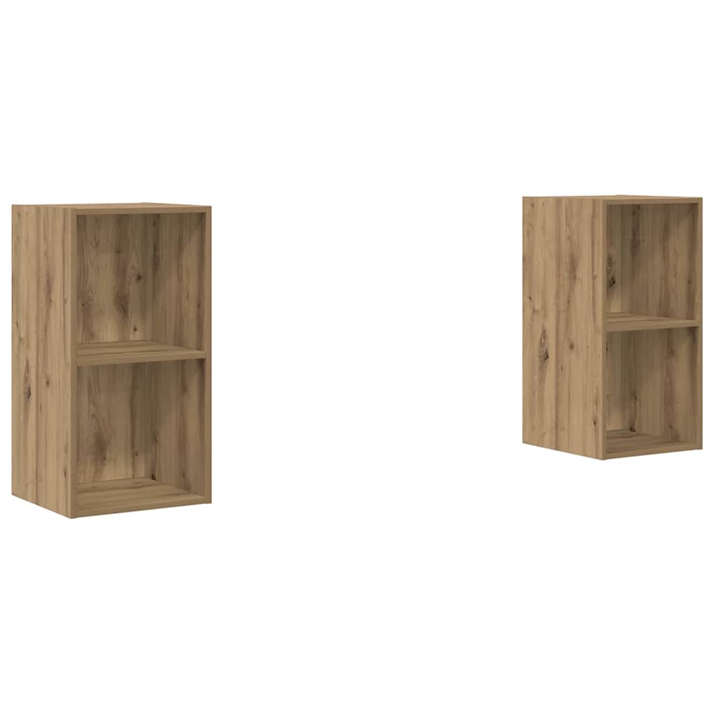 vidaXL TV Cabinet Set 2 pcs Artisan Oak Engineered Wood 2