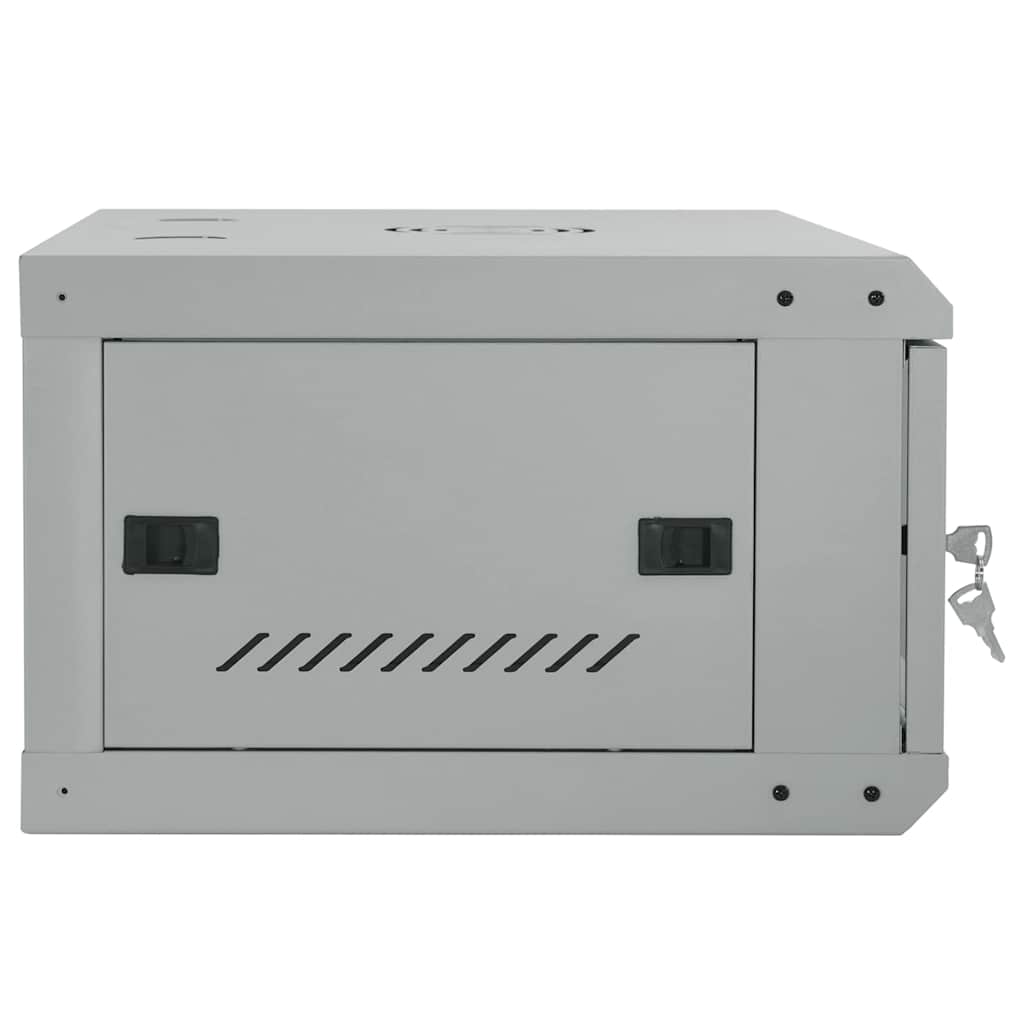 vidaXL Network Cabinet with Storage Grey 60 x 45 x 28 cm Steel 4