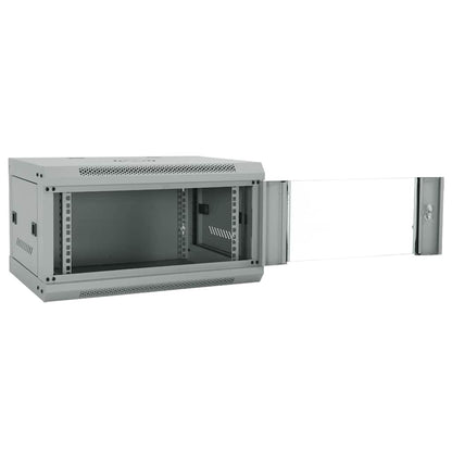 vidaXL Network Cabinet with Storage Grey 60 x 45 x 35 cm Steel 2