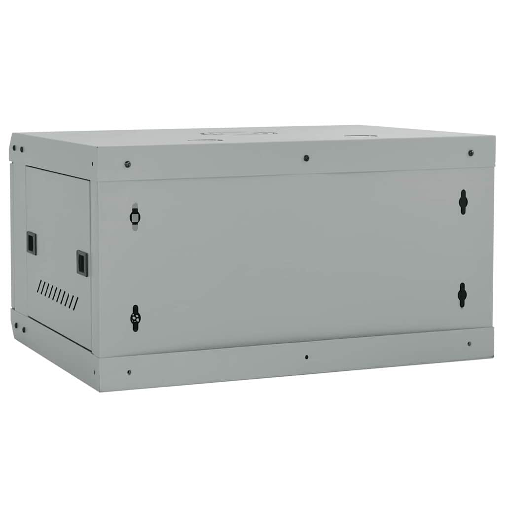 vidaXL Network Cabinet with Storage Grey 60 x 45 x 35 cm Steel 5