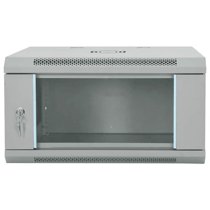 vidaXL Network Cabinet with Storage Grey 60 x 45 x 35 cm Steel 3