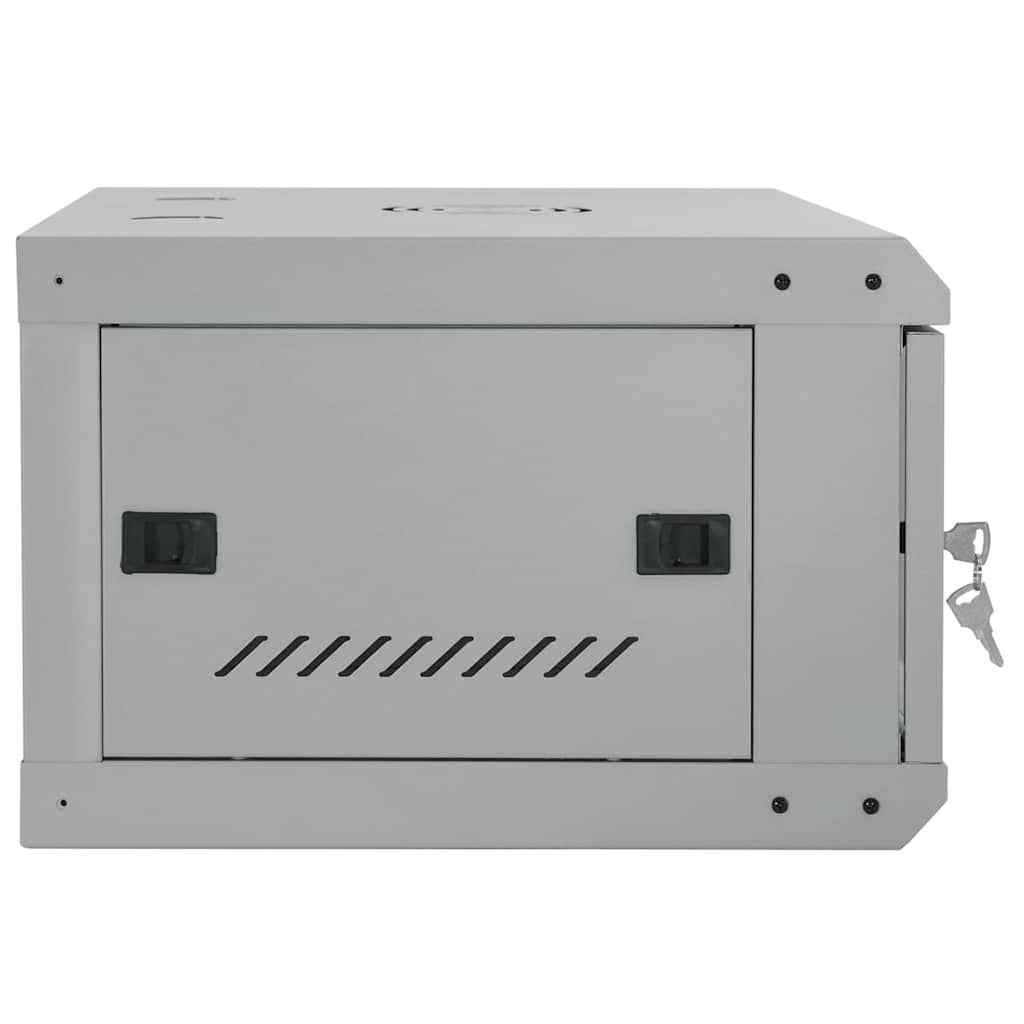 vidaXL Network Cabinet with Storage Grey 60 x 45 x 35 cm Steel 4