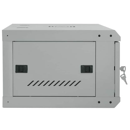 vidaXL Network Cabinet with Storage Grey 60 x 45 x 35 cm Steel 4