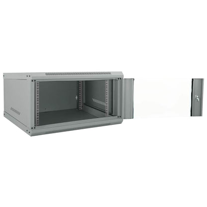 vidaXL Network Cabinet with Storage Grey 60 x 60 x 35 cm Steel 2