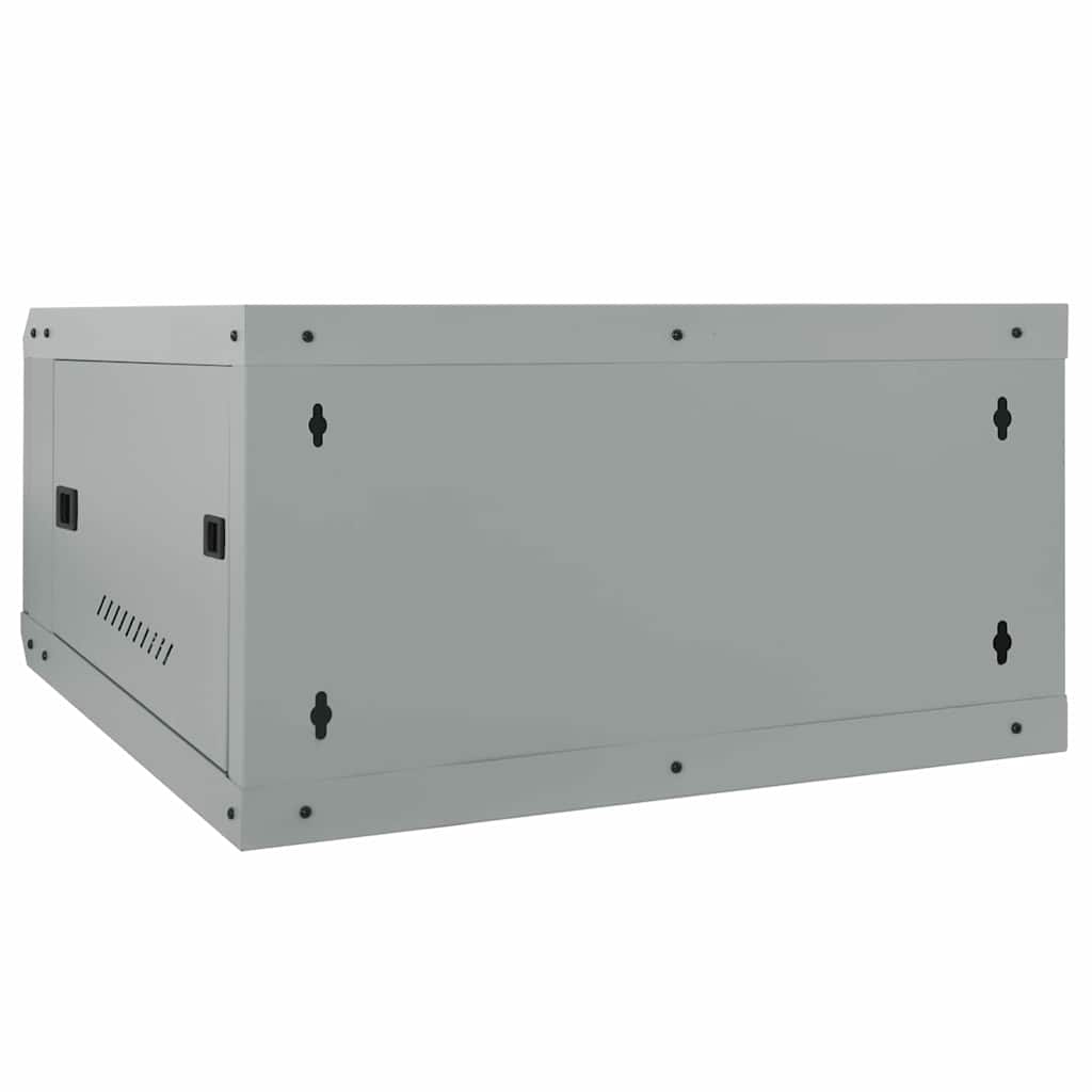 vidaXL Network Cabinet with Storage Grey 60 x 60 x 35 cm Steel 5
