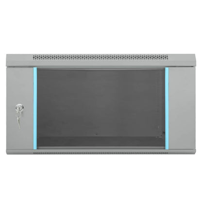 vidaXL Network Cabinet with Storage Grey 60 x 60 x 35 cm Steel 3