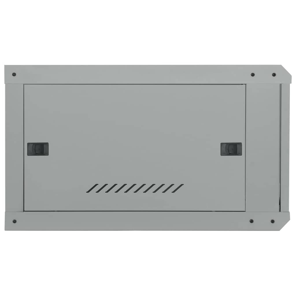 vidaXL Network Cabinet with Storage Grey 60 x 60 x 35 cm Steel 4