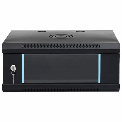 vidaXL Network Cabinet with Storage Black 53 x 45 x 21 cm Steel 3