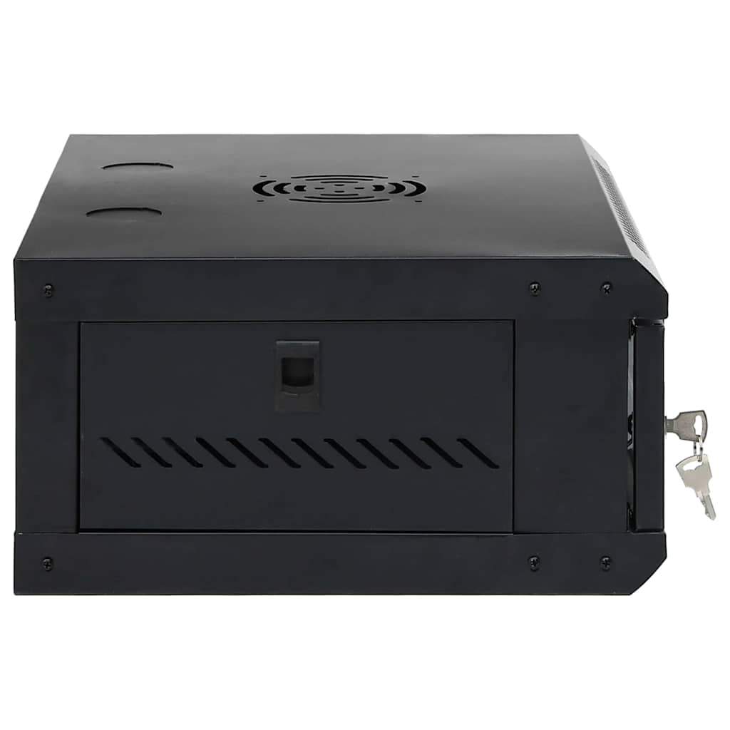 vidaXL Network Cabinet with Storage Black 53 x 45 x 21 cm Steel 4