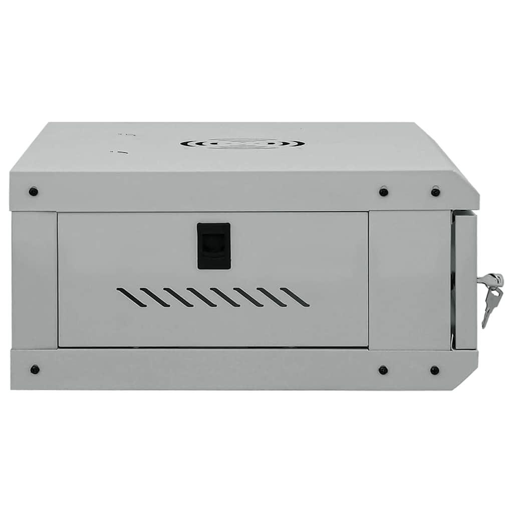 vidaXL Network Cabinet with Storage Grey 53 x 35 x 21 cm Steel 4