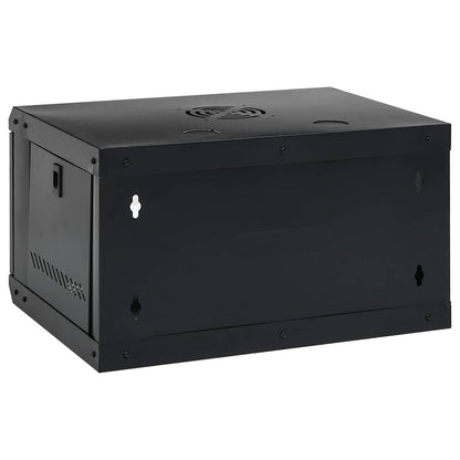 vidaXL Network Cabinet with Storage Black 53 x 45 x 30 cm Steel 5