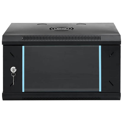 vidaXL Network Cabinet with Storage Black 53 x 45 x 30 cm Steel 3