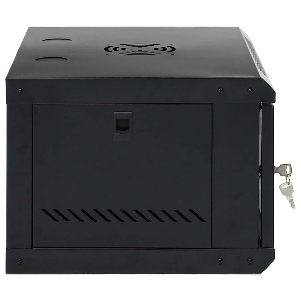 vidaXL Network Cabinet with Storage Black 53 x 45 x 30 cm Steel 4