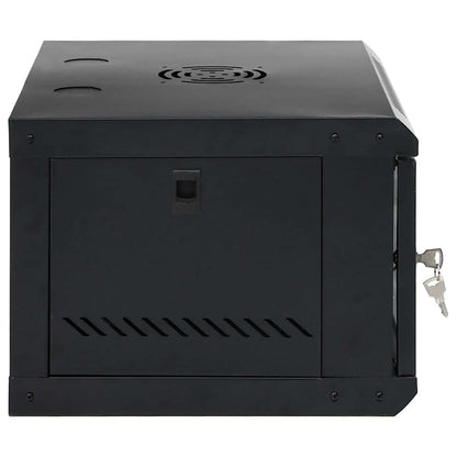 vidaXL Network Cabinet with Storage Black 53 x 45 x 30 cm Steel 4