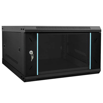 vidaXL Network Cabinet with Storage Black 53 x 60 x 30 cm Steel 1