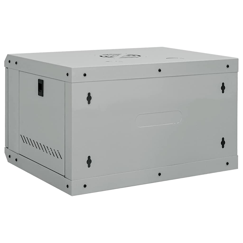 vidaXL Network Cabinet with Storage Grey 53 x 45 x 30 cm Steel 5