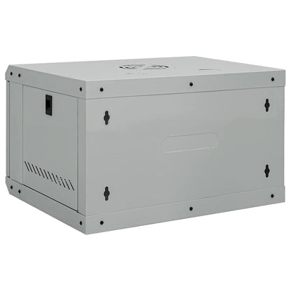 vidaXL Network Cabinet with Storage Grey 53 x 45 x 30 cm Steel 5