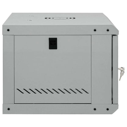 vidaXL Network Cabinet with Storage Grey 53 x 45 x 30 cm Steel 4