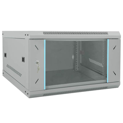 vidaXL Network Cabinet with Storage Grey 53 x 60 x 30 cm Steel 1
